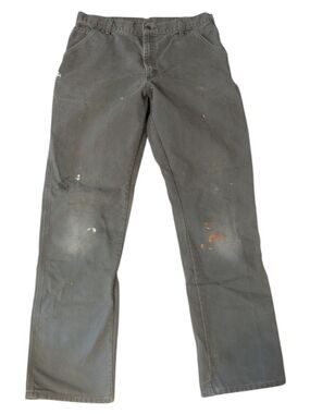 VTG Grunge Carhartt B11 Cotton Duck Canvas Distressed & Paint Carpenter Pants